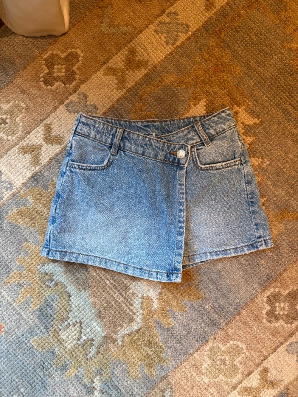 Zara Kids Blue Denim Skort - Size 9